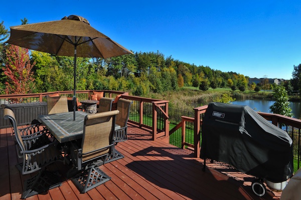 Wood Deck with Aluminum Balusters Lake County