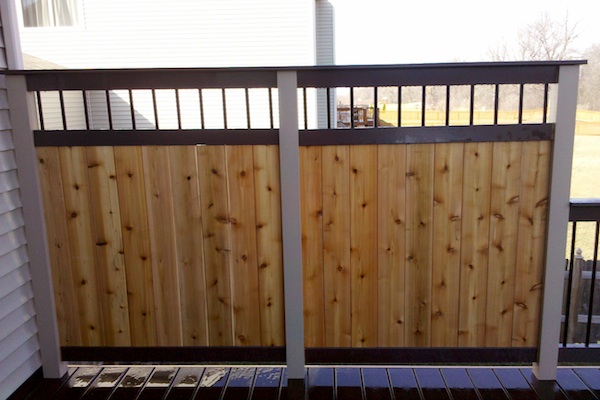 Trex® and Cedar Privacy Wall on Trex® Deck Lake County