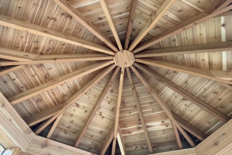 Cedar Gazebo Ceiling Detail Richmond Rock Solid Builders, Inc.