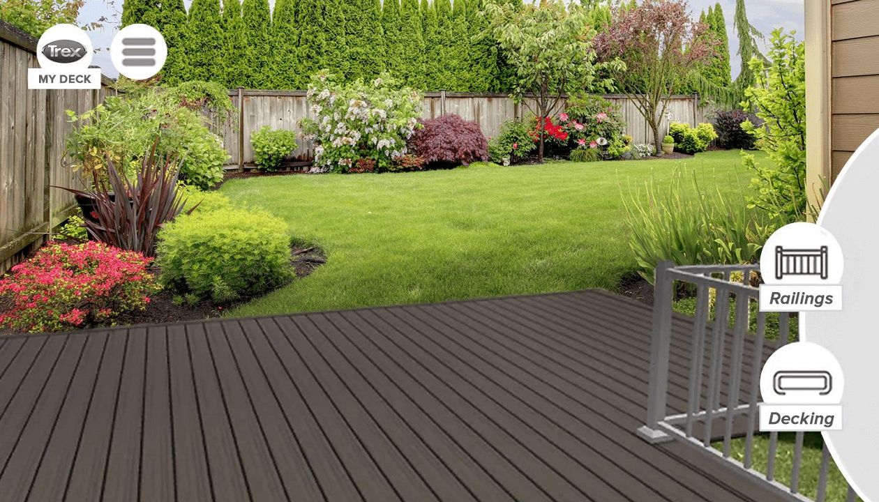using the Trex® AR Visualizer app to choose decking and railings