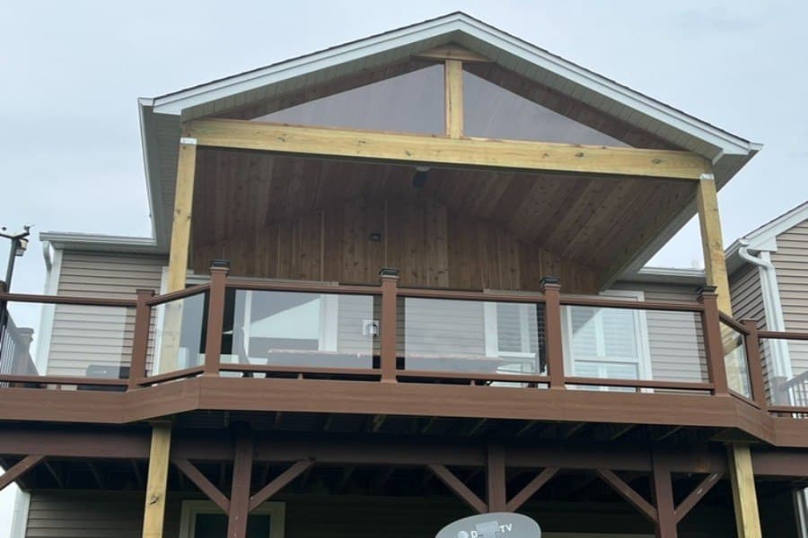 Wood Pavilion on Trex® Deck Mundelein