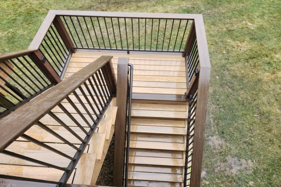 TimberTech Deck Stairs Crystal Lake