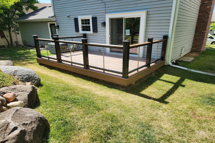 TimberTech Deck with Cable Rails in Gurnee