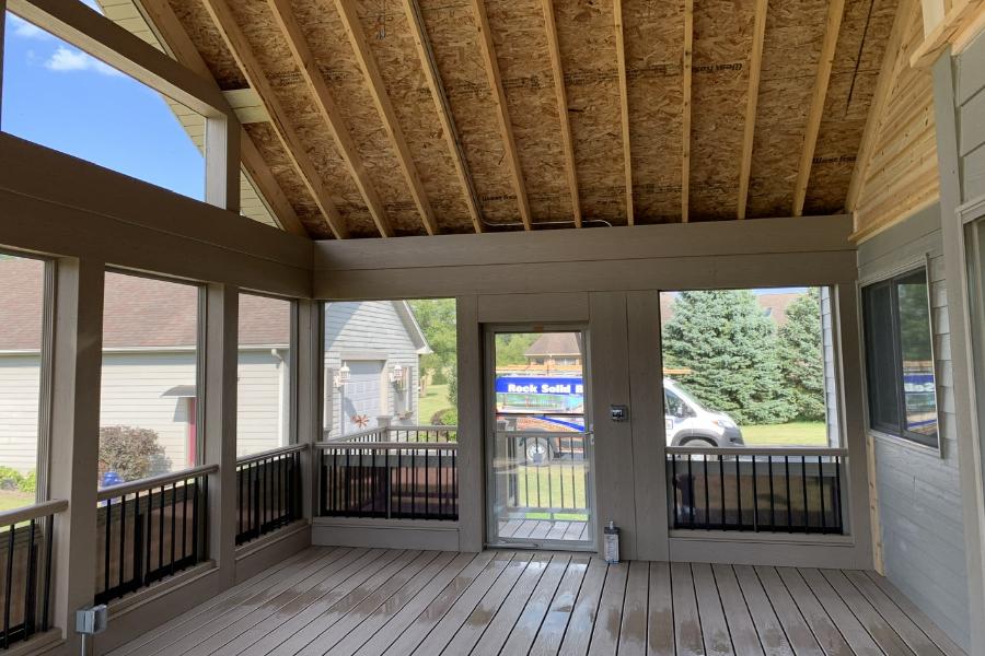 Screen Room with Open Rafter Ceiling Marengo