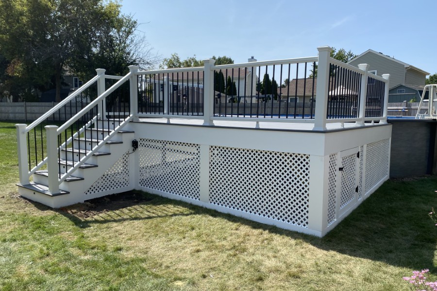 Pool Deck with Access Gate McHenry
