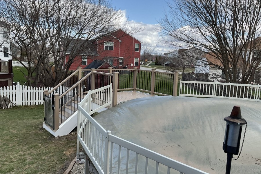 Small Trex® Pool Deck in Huntley