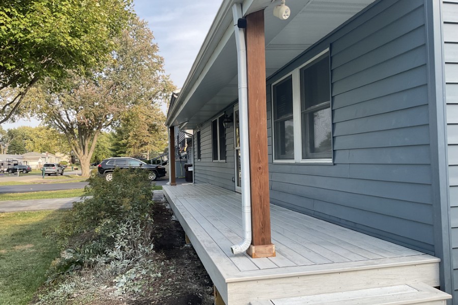 Timbertech®  Legacy Whitewashed Cedar Front Porch Deck McHenry