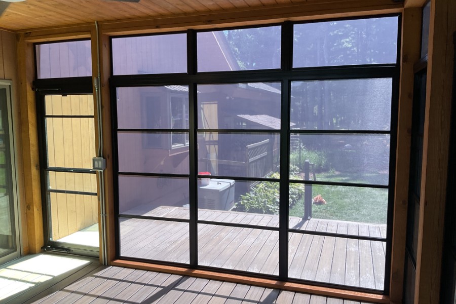 Under Deck Screen Room with SunSpace Windows in Woodstock