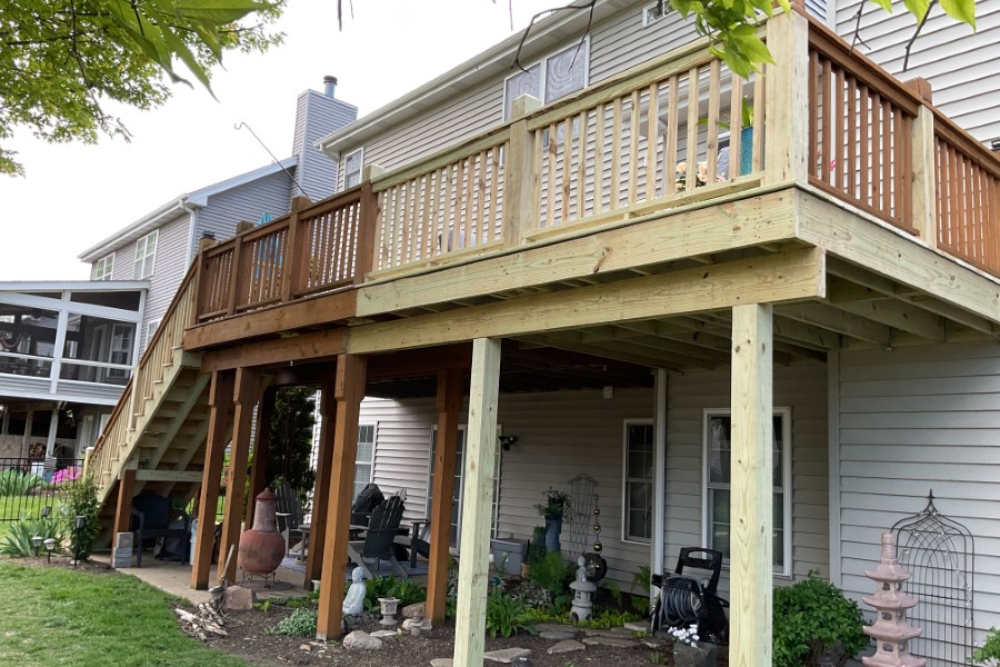 Wood Deck Extension in Crystal Lake
